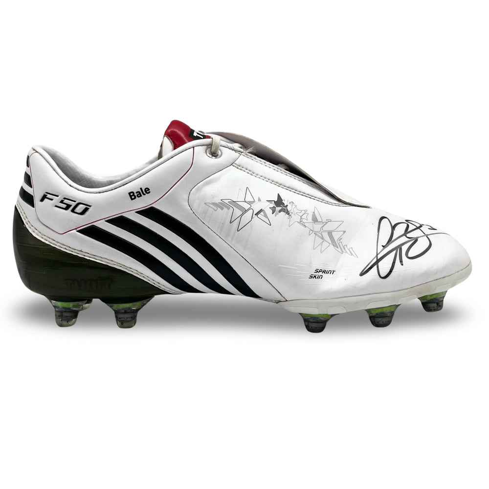 Camiseta Adidas F50i Tunit usada por Gareth Bale en el partido 2009/10 firmada