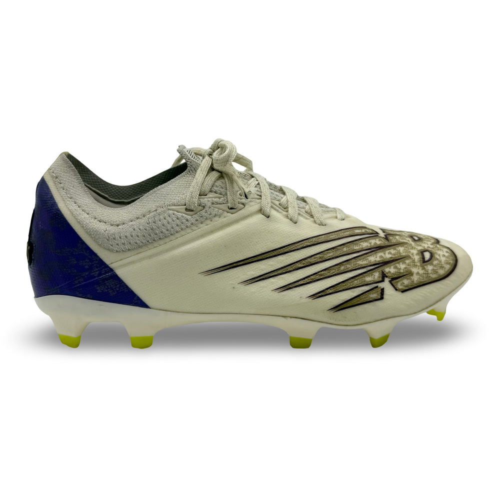 Raheem Sterling Match Worn, 2 Goals (inc. 100th Premier League Goal) & 1 Assist, Photo-Matched New Balance Furon 6+ ‘My Story Matters’ - 2021/22