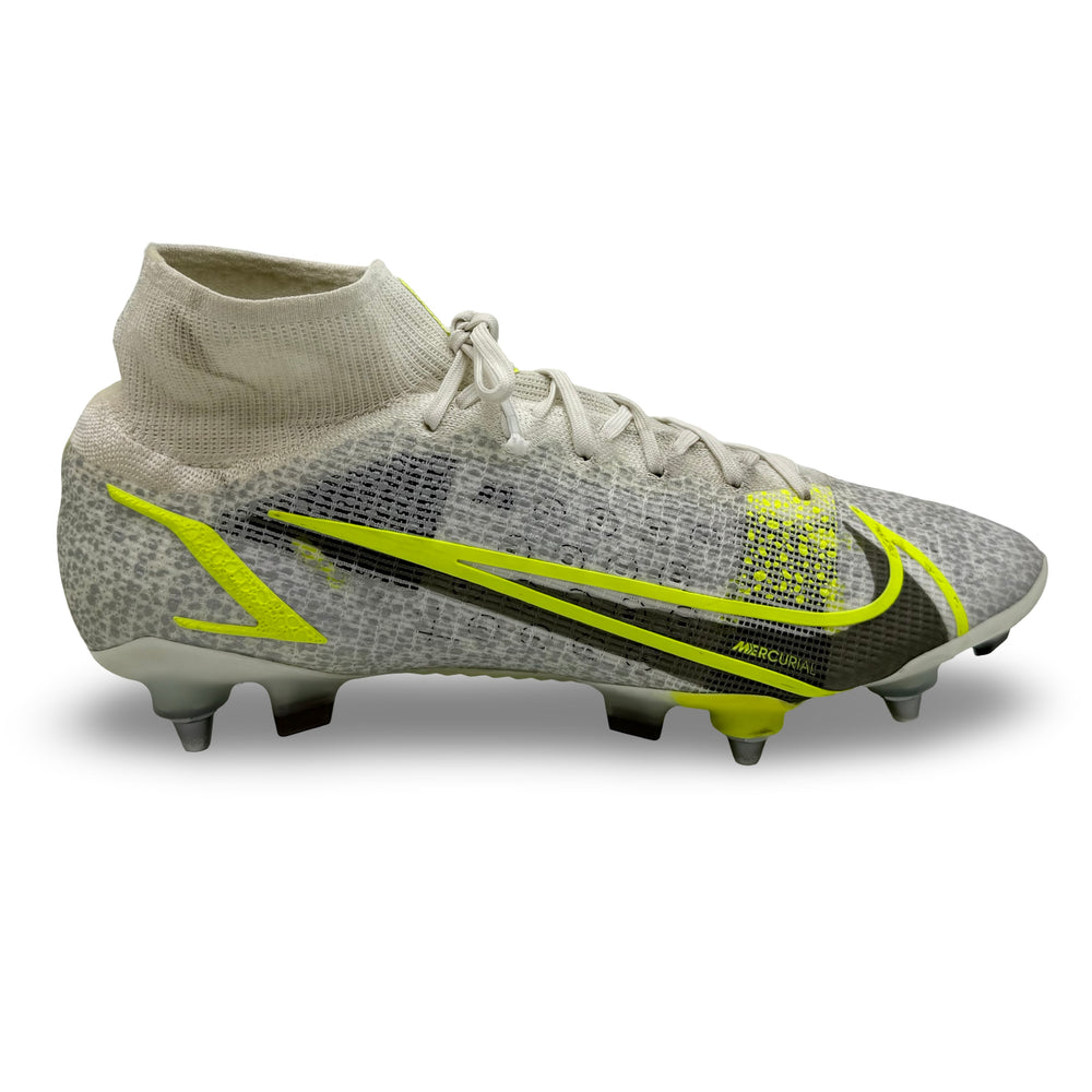 Kylian Mbappé Match Worn Nike Mercurial Superfly 8 Elite 'Silver Safari' Special Edition - 2020/21