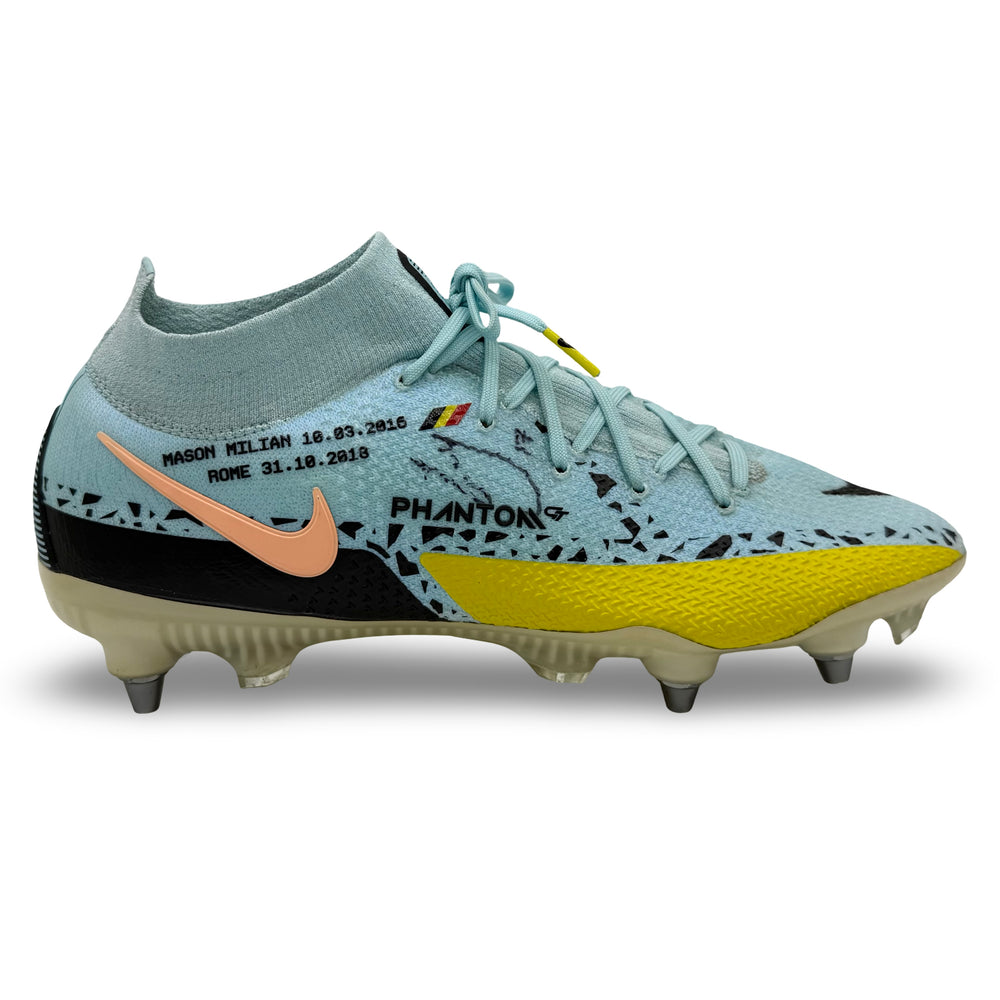 Nike Phantom GT 2 Elite, usadas por Kevin De Bruyne en partidos, fotocomparadas, 1 gol marcado y firmadas por ambos - Temporada Triple 2022/23