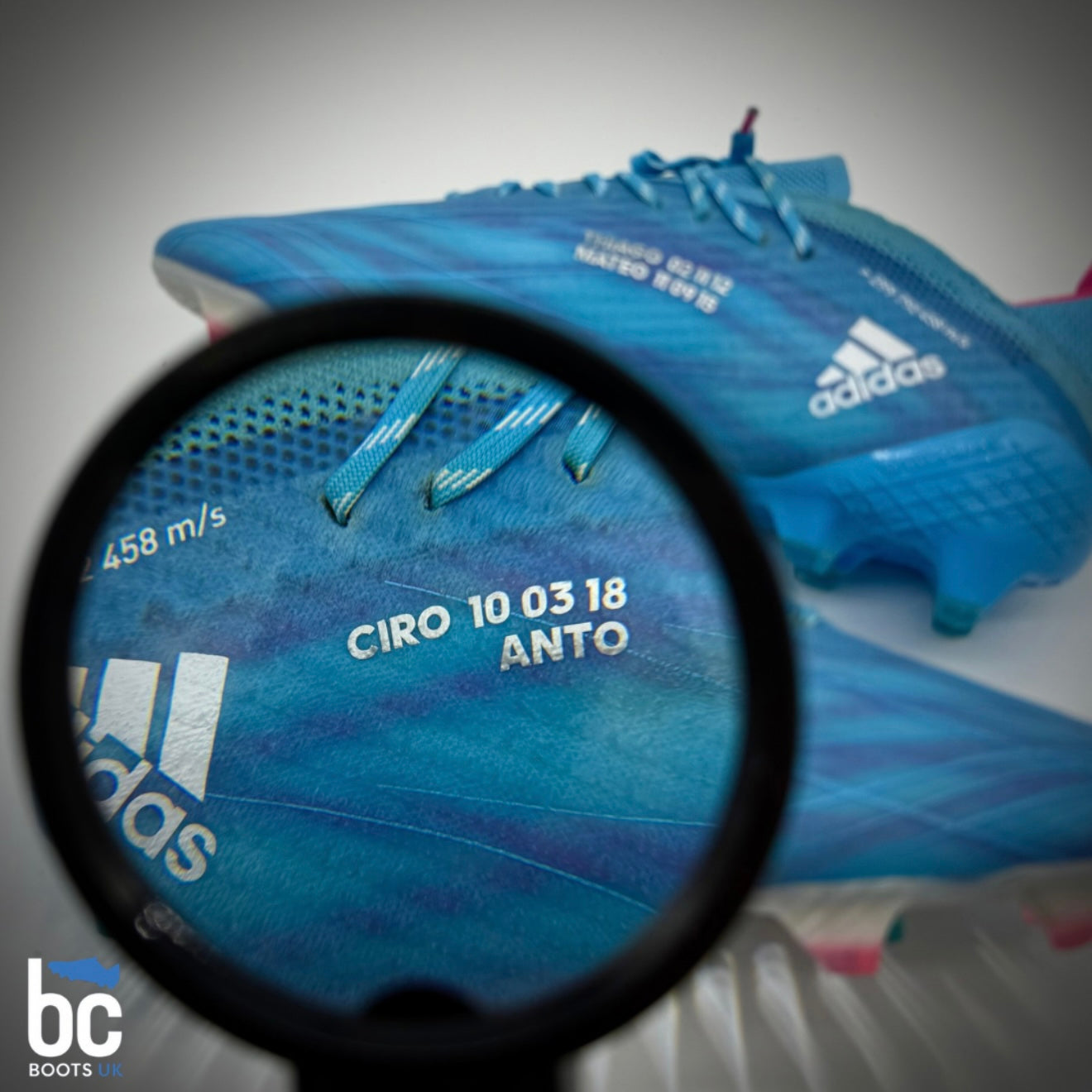 Close up shot of Lionel Messi match-worn boots 2021/22 | BC Boots UK