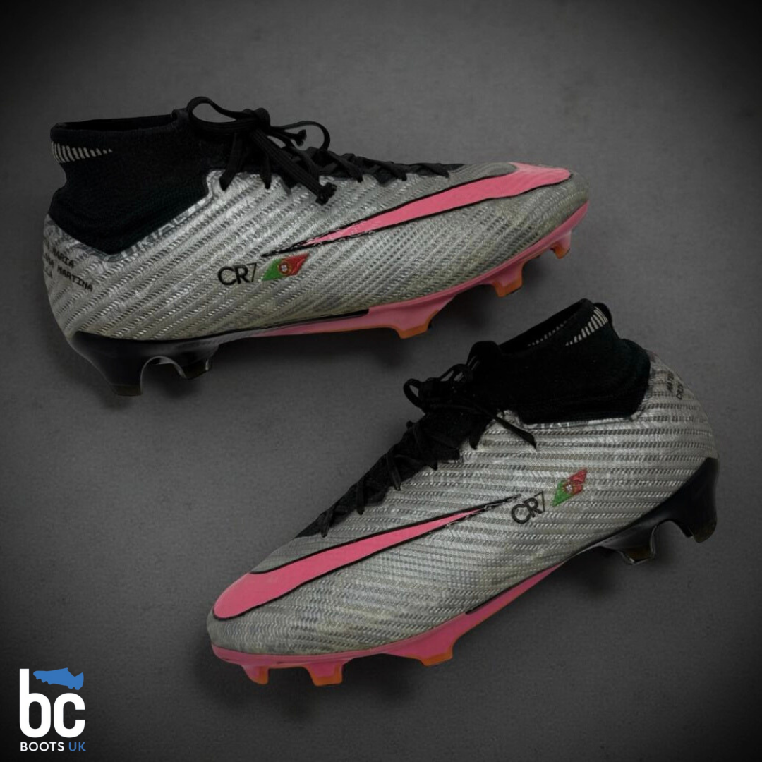 Cristiano Ronaldo’s Match-Worn Nike Mercurial Superfly 9 Boots from His Historic 200th Portugal Appearance