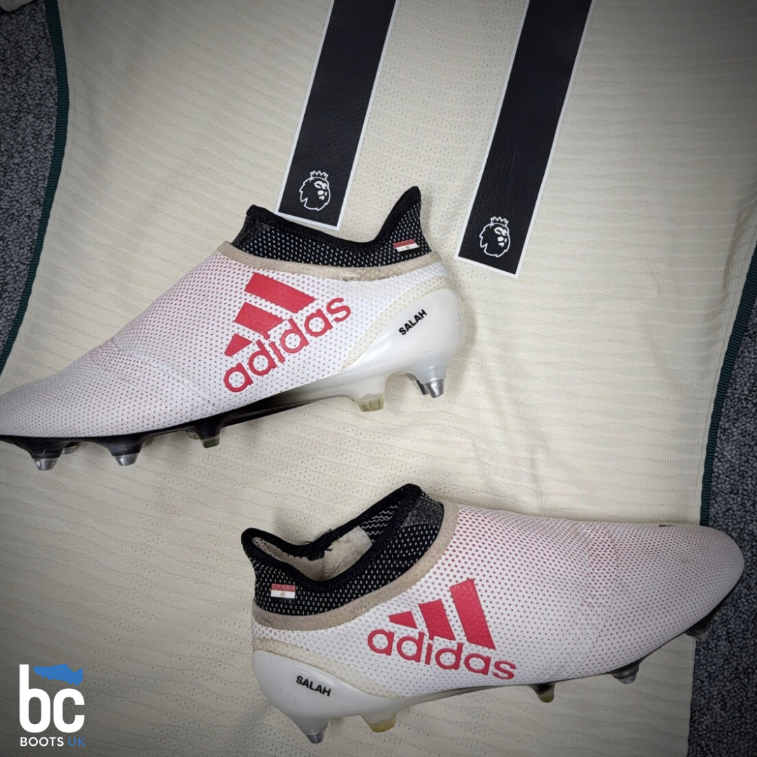 Comparison of Mohamed Salah's match-worn boots & match-worn shirt side by side | BC Boots UK