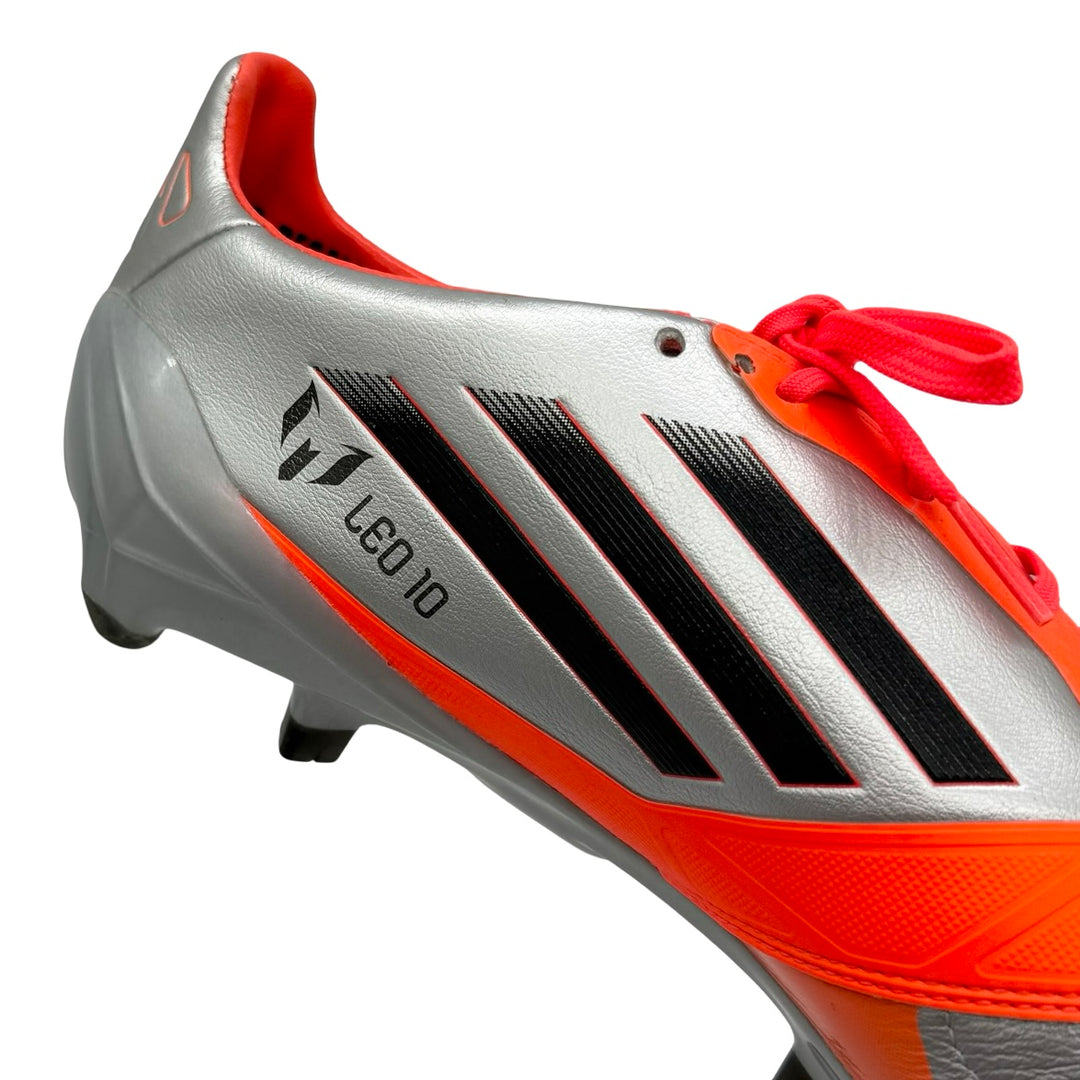Lionel Messi Match Worn, Photo-Matched, Dual Signed Adidas F50 Adizero - 2012/13 4th Ballon d'Or Season, Record Breaking 91 Goal Year