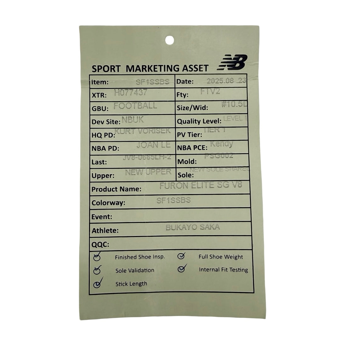 Bukayo Saka | Match-Issued Boots | 2025/26 | Arsenal & England