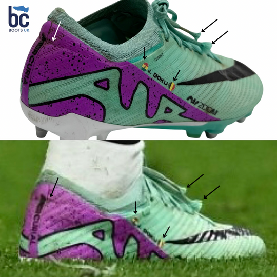 Jérémy Doku | Match Worn | Photo-Matched | 2023/24 4-In-A-Row Season | 2 Goals & 4 Assists | PL Assist Record | Nike Mercurial Vapor 15 Elite