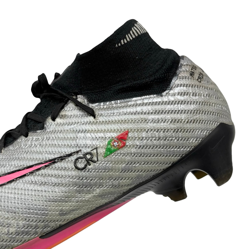 Cristiano Ronaldo match-issued boots from the 2023/24 season with Portugal & Al-Nassr with CR7 branding, worn during his record-breaking 200th international appearance