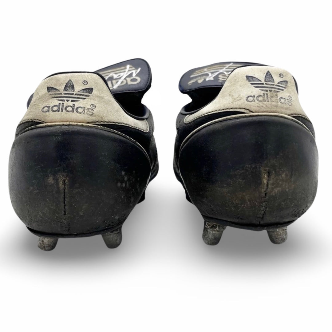 Mark Hughes partido desgastado Adidas Profi firmado 1985 FA Cup Final