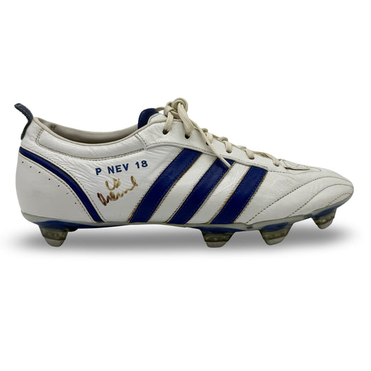 Phil Neville Match Worn, Photo-Matched, Dual Signed Adidas AdiPure I - 2008/09