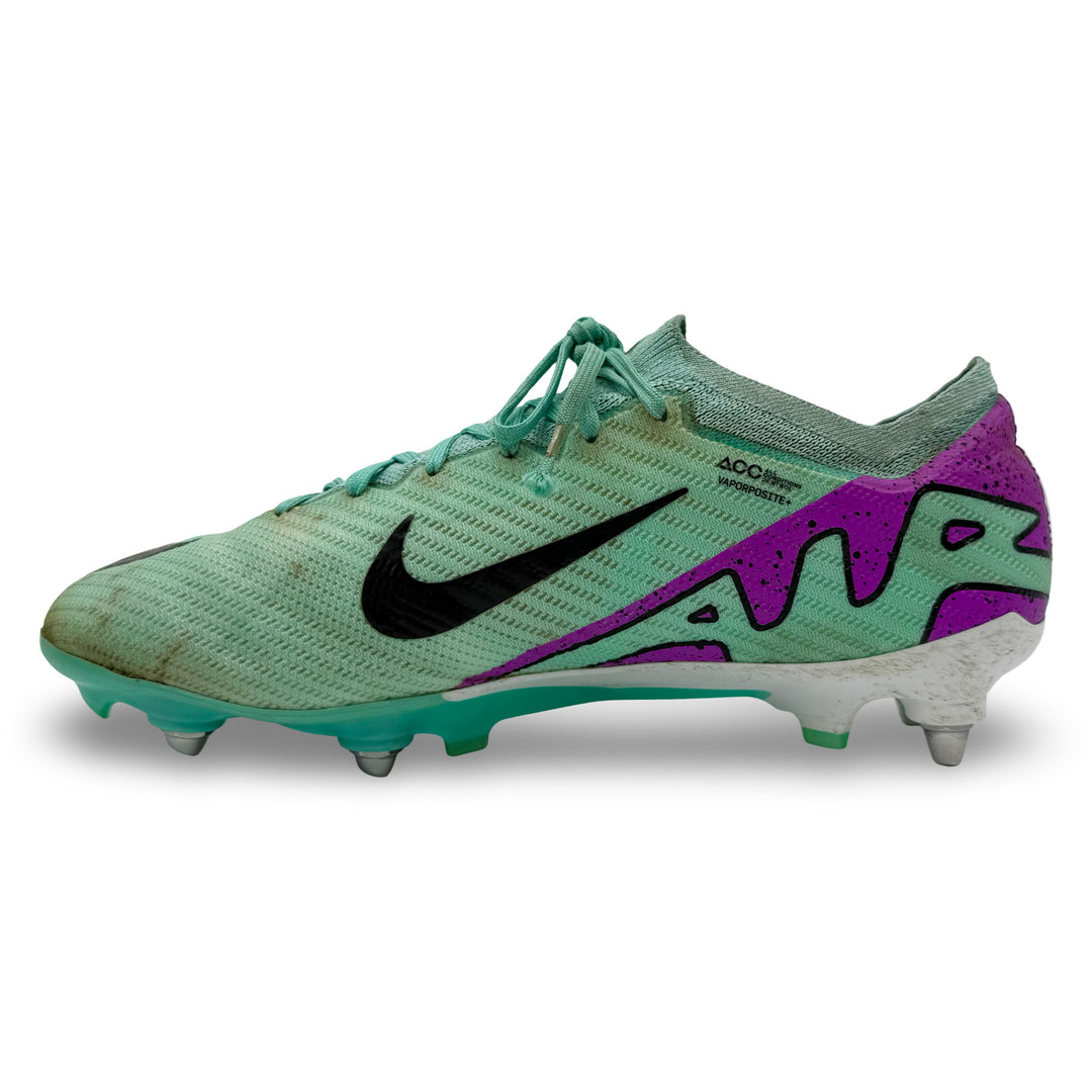Jérémy Doku Match Worn, 2 Goals & 4 Assists, Photo-Matched Nike Mercurial Vapor 15 Elite - 2023/24 4-In-A-Row Season, PL Assist Record