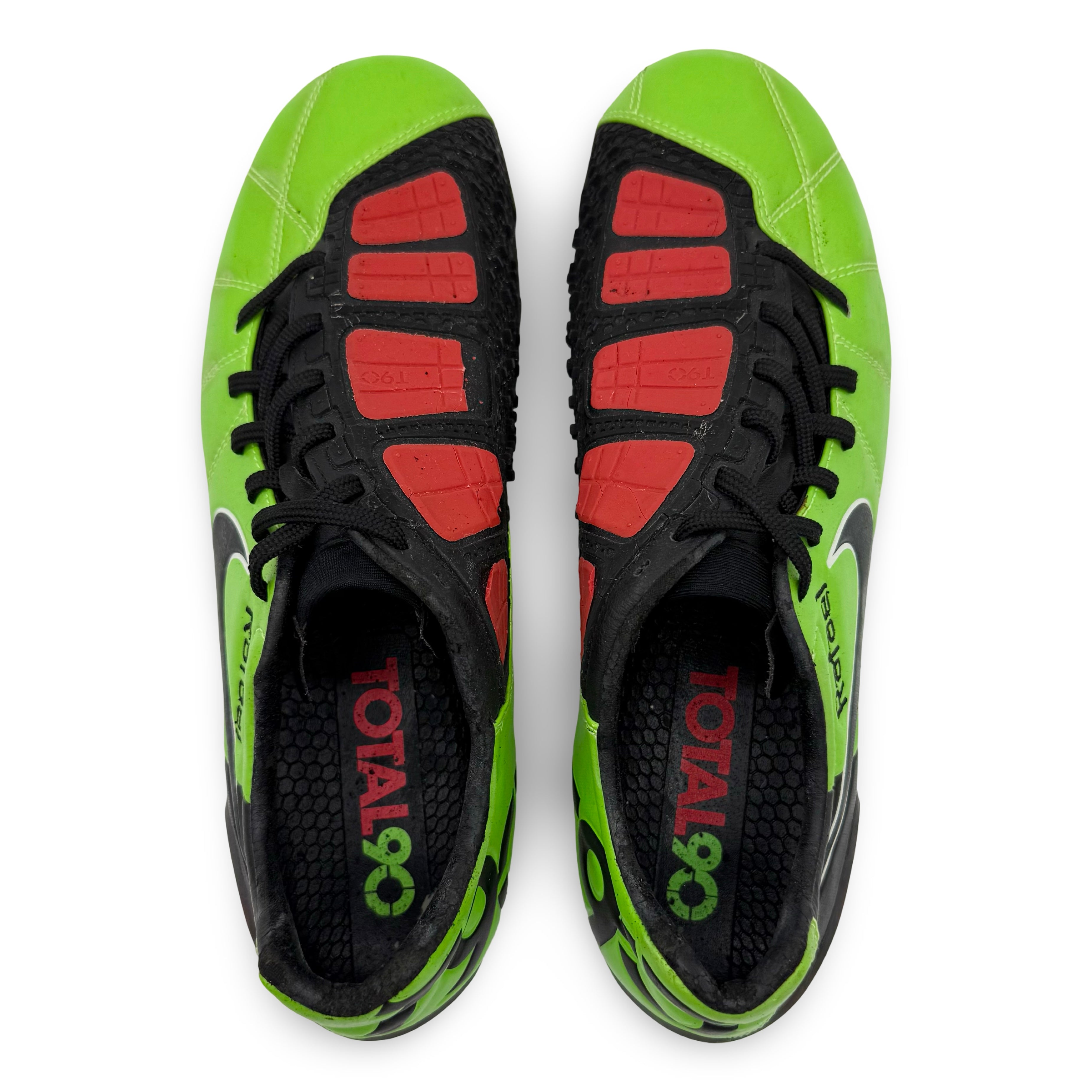 nike t90 green and red