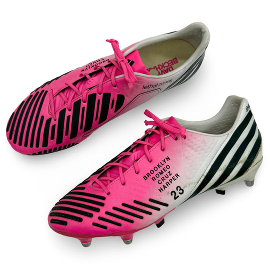 Adidas Predator LZ DB Special Edition Usada por Sir David Beckham e Fotocombinada - 2012/13