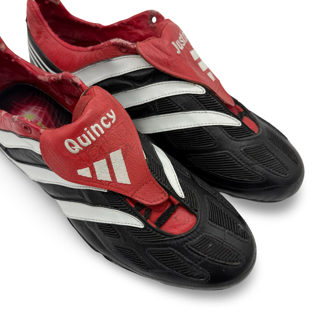 Adidas Predator Precision, usada em jogo por Patrick Kluivert e duplamente assinada - UEFA Euro 2000