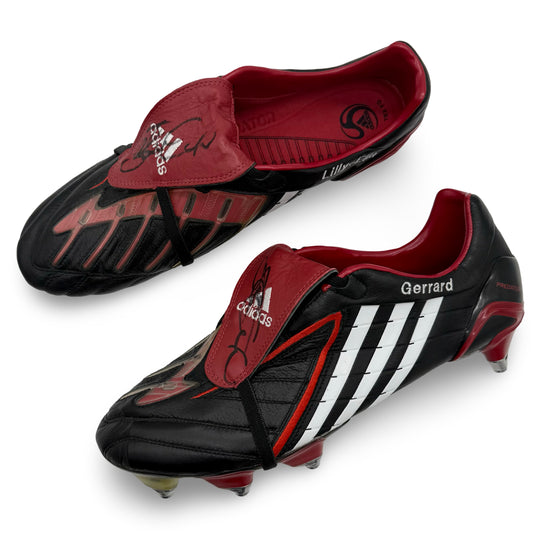 Steven Gerrard Match Issued, Adidas Predator Powerswerve com dupla assinatura - 2007/08