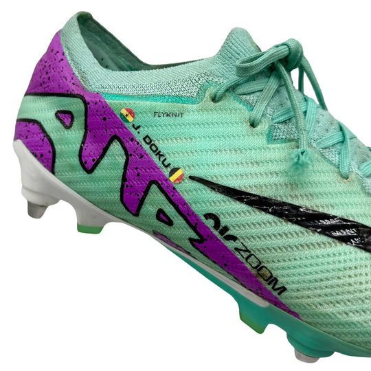 Jérémy Doku Match Worn, 2 Goals & 4 Assists, Photo-Matched Nike Mercurial Vapor 15 Elite - 2023/24 4-In-A-Row Season, PL Assist Record
