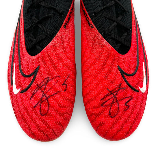 John Stones Match Worn, Photo-Matched, Dual Signed Nike Phantom GX Elite - 2023/24 4-In-A-Row Season