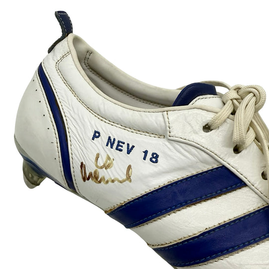 Phil Neville Match Worn, Photo-Matched, Dual Signed Adidas AdiPure I - 2008/09