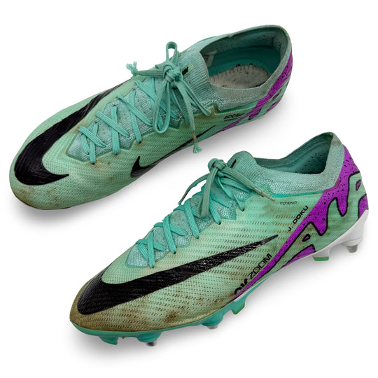Jérémy Doku Match Worn, 2 Goals & 4 Assists, Photo-Matched Nike Mercurial Vapor 15 Elite - 2023/24 4-In-A-Row Season, PL Assist Record