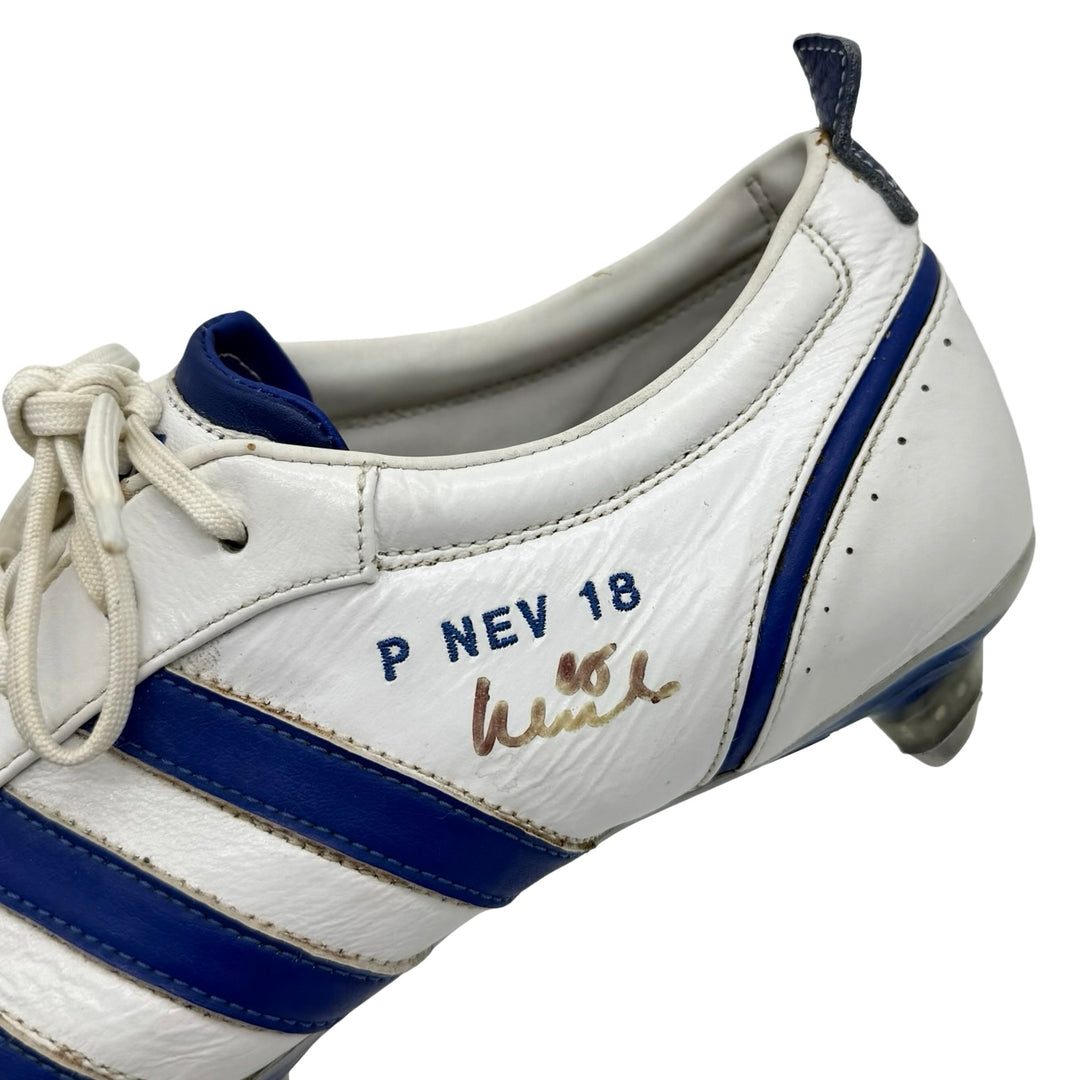 Phil Neville Match Worn, Photo-Matched, Dual Signed Adidas AdiPure I - 2008/09