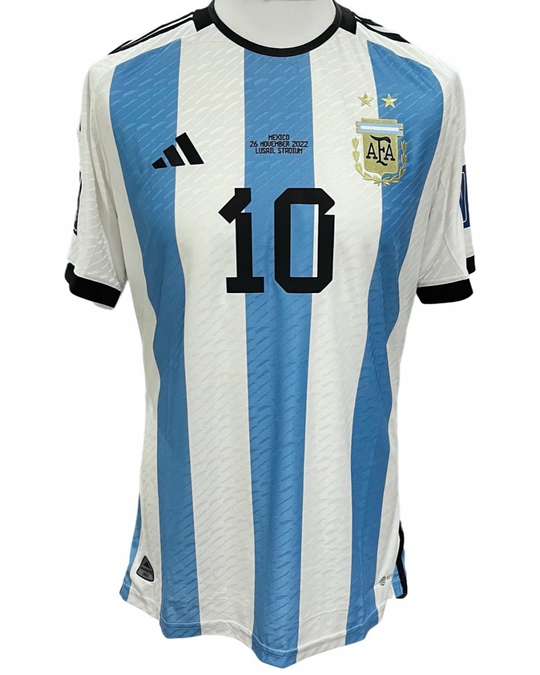 Lionel Messi | Match-Issued Shirt | 2022 FIFA World Cup | Argentina 2-0 Mexico
