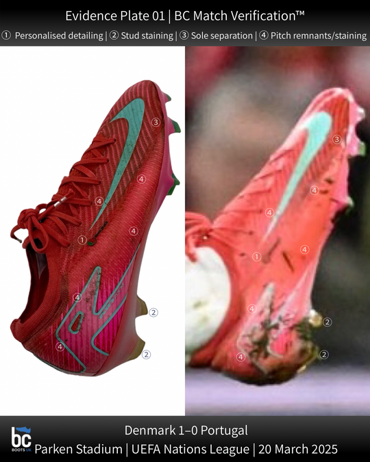 Bruno Fernandes match-worn boots BC Match Verification 01 Denmark vs Portugal 
