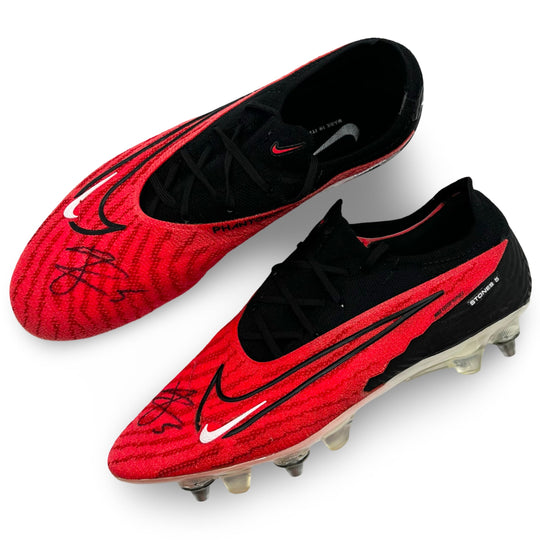 John Stones Match Worn, Photo-Matched, Dual Signed Nike Phantom GX Elite - 2023/24 4-In-A-Row Season