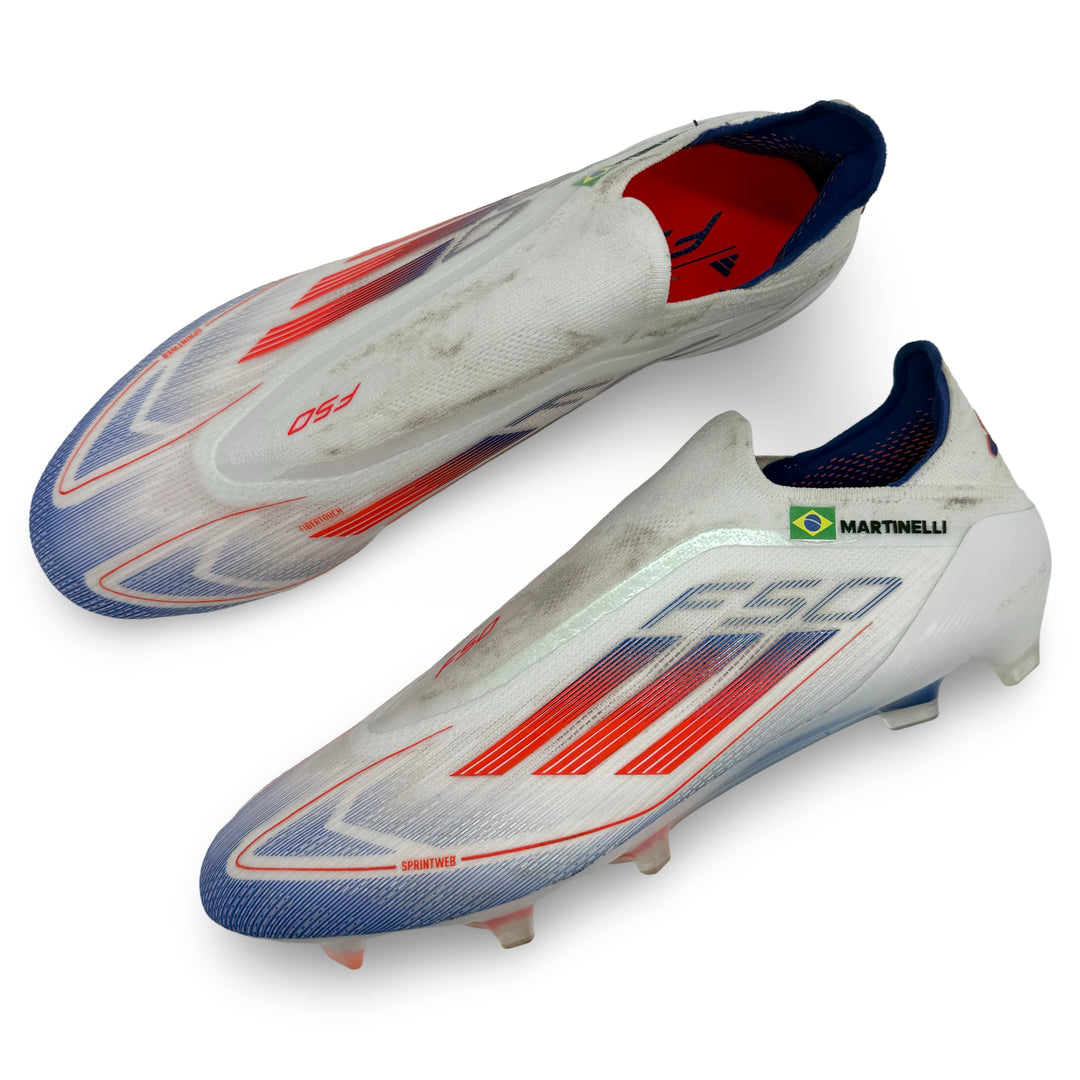 Gabriel Martinelli Match Worn Adidas F50 Elite Laceless - 2024/25