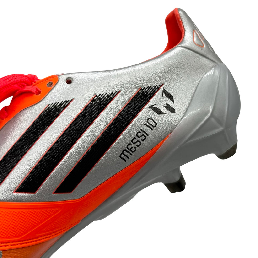 Lionel Messi Match Worn, Photo-Matched, Dual Signed Adidas F50 Adizero - 2012/13 4th Ballon d'Or Season, Record Breaking 91 Goal Year