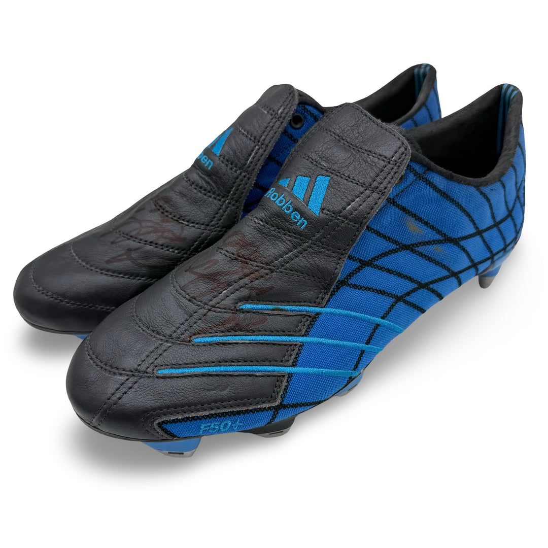 Camiseta Adidas F50+ de Arjen Robben, usada en partidos y firmada por ambos - 2004/05