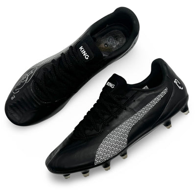 Neymar Jr Match Worn, Photo-Matched, Dual Signed Puma King Platinum Special Edition - 2020/21