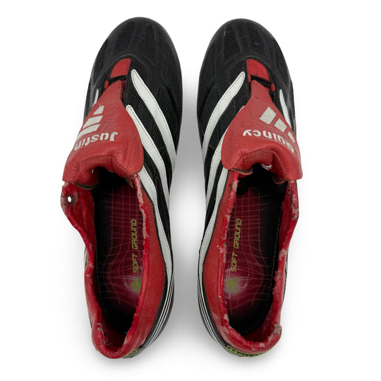 Adidas Predator Precision, usada em jogo por Patrick Kluivert e duplamente assinada - UEFA Euro 2000