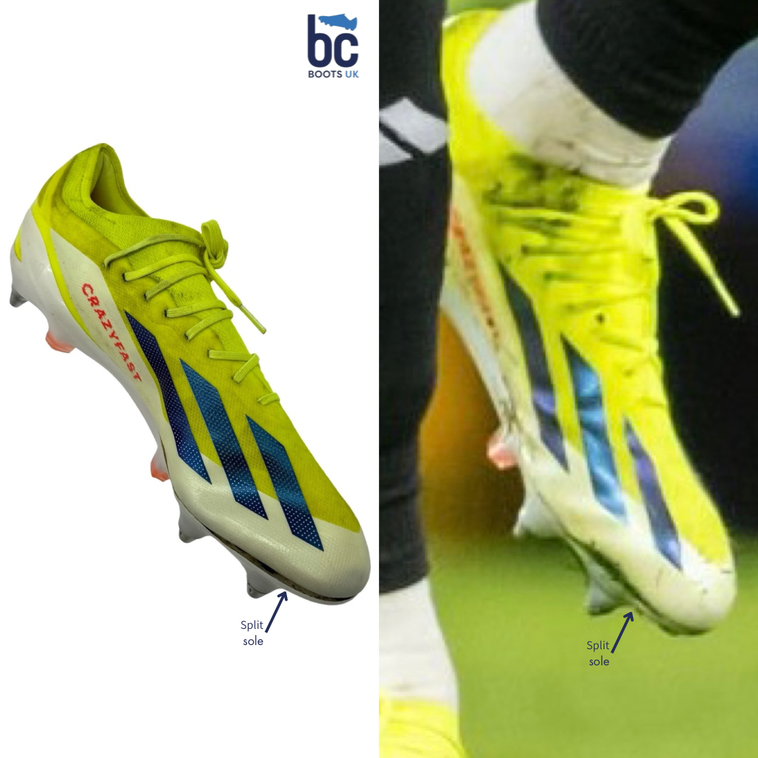 Aaron Wan-Bissaka Match Worn, Photo-Matched Adidas X Crazyfast.1 - 2023/24