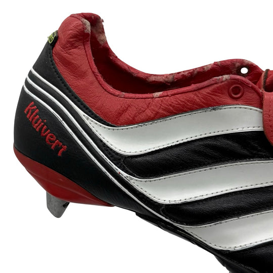 Adidas Predator Precision, usada em jogo por Patrick Kluivert e duplamente assinada - UEFA Euro 2000