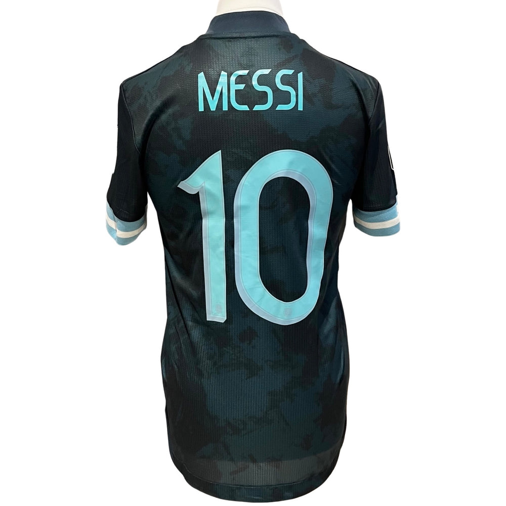 Lionel Messi partido emitido Adidas calor. RDY partido camisa Argentina vs Perú 2022 FIFA Copa Mundial calificador