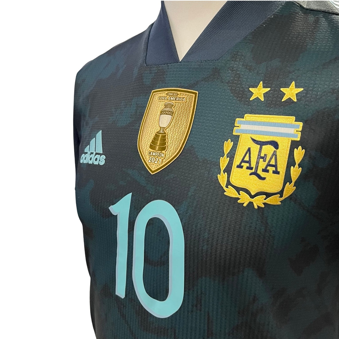 Lionel Messi partido emitido Adidas calor. RDY partido camisa Argentina vs Perú 2022 FIFA Copa Mundial calificador