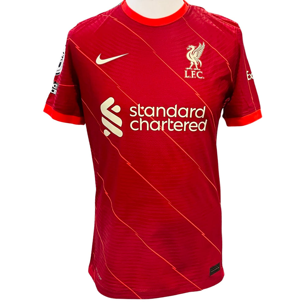 Thiago Alcântara | Match Worn | Photo-Matched | 2021/22 | Liverpool 2-0 Leicester | Premier League | Nike Dri-Fit ADV Liverpool Shirt