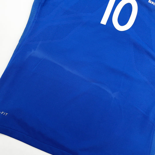 Camiseta Nike Dri-Fit usada en partido, sin lavar y con foto de Neymar Jr. - Ecuador 0-3 Brasil, clasificación para la Copa Mundial de la FIFA 2018