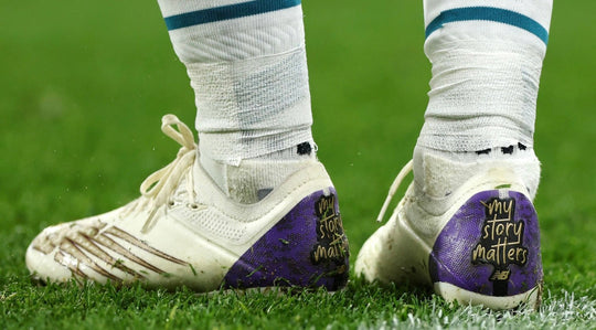 Raheem Sterling Match desgastado New Balance Furon 6 + &ldquo;My Story Matters” 100th PL Gol